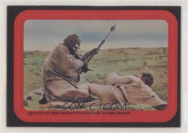 1977 Topps Star Wars - Stickers #17 - Tusken Raider Attacks Luke