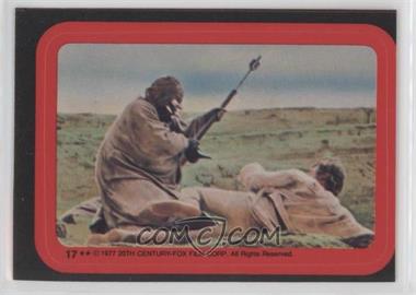 1977 Topps Star Wars - Stickers #17 - Tusken Raider Attacks Luke