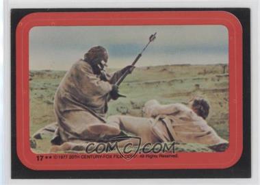 1977 Topps Star Wars - Stickers #17 - Tusken Raider Attacks Luke