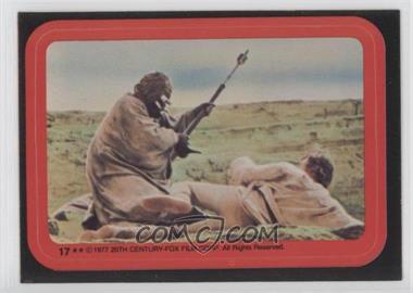 1977 Topps Star Wars - Stickers #17 - Tusken Raider Attacks Luke