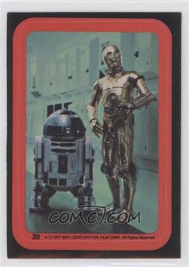 1977 Topps Star Wars - Stickers #20 - C-3PO, R2-D2