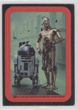 1977 Topps Star Wars - Stickers #20 - C-3PO, R2-D2