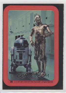 1977 Topps Star Wars - Stickers #20 - C-3PO, R2-D2