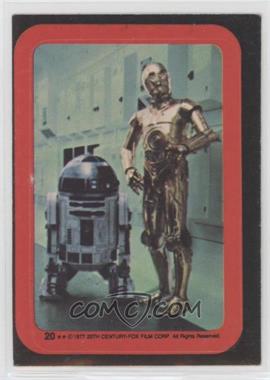 1977 Topps Star Wars - Stickers #20 - C-3PO, R2-D2