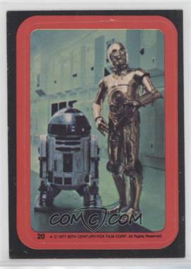 1977 Topps Star Wars - Stickers #20 - C-3PO, R2-D2