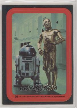 1977 Topps Star Wars - Stickers #20 - C-3PO, R2-D2