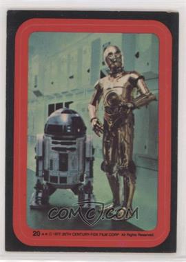 1977 Topps Star Wars - Stickers #20 - C-3PO, R2-D2