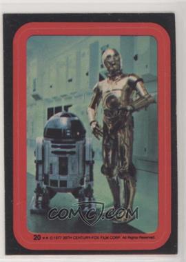 1977 Topps Star Wars - Stickers #20 - C-3PO, R2-D2