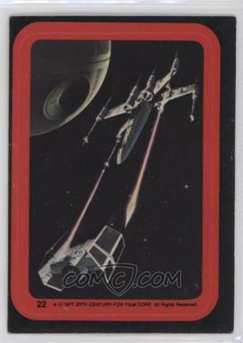 1977 Topps Star Wars - Stickers #22 - X-Wing, Tie Fighter