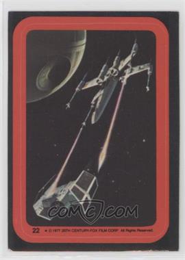 1977 Topps Star Wars - Stickers #22 - X-Wing, Tie Fighter