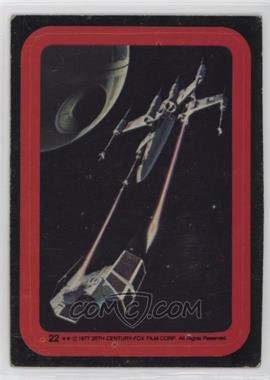 1977 Topps Star Wars - Stickers #22 - X-Wing, Tie Fighter