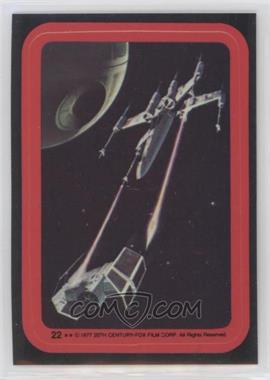 1977 Topps Star Wars - Stickers #22 - X-Wing, Tie Fighter