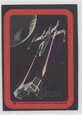 1977 Topps Star Wars - Stickers #22 - X-Wing, Tie Fighter