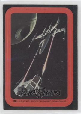 1977 Topps Star Wars - Stickers #22 - X-Wing, Tie Fighter