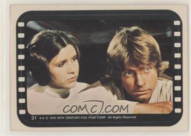 1977 Topps Star Wars - Stickers #31 - Luke and Leia