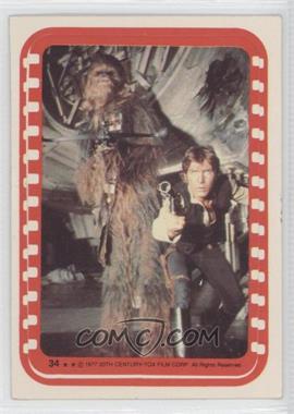 1977 Topps Star Wars - Stickers #34 - Chewbacca and Han [Good to VG‑EX]