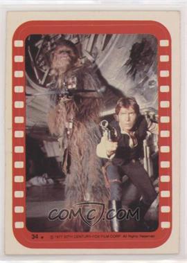 1977 Topps Star Wars - Stickers #34 - Chewbacca and Han [Good to VG‑EX]