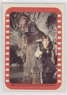 1977 Topps Star Wars - Stickers #34 - Chewbacca and Han [Good to VG‑EX]