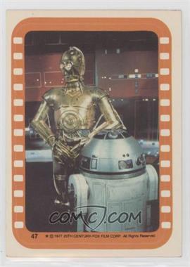 1977 Topps Star Wars - Stickers #47 - C-3PO & R2-D2