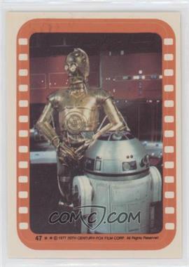 1977 Topps Star Wars - Stickers #47 - C-3PO & R2-D2