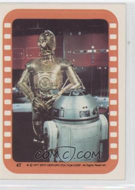 1977 Topps Star Wars - Stickers #47 - C-3PO & R2-D2