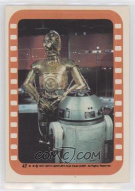 1977 Topps Star Wars - Stickers #47 - C-3PO & R2-D2