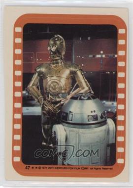 1977 Topps Star Wars - Stickers #47 - C-3PO & R2-D2