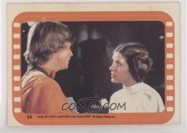 1977 Topps Star Wars - Stickers #54 - Luke Skywalker and Princess Leia