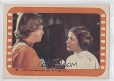 1977 Topps Star Wars - Stickers #54 - Luke Skywalker and Princess Leia