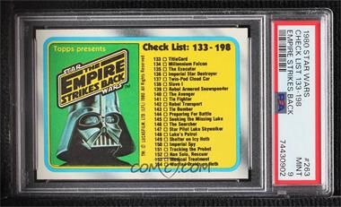 1980 Topps Star Wars: The Empire Strikes Back - [Base] #263 - Checklist: 133-198 [PSA 9 MINT]