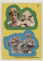 Luke Skywalker, Yoda, Han Solo, Tauntaun [Poor to Fair]