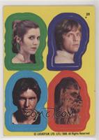 Princess Leia, Luke Skywalker, Han Solo, Chewbacca [Good to VG‑…