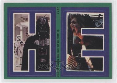 1980 Topps Star Wars: The Empire Strikes Back - Stickers #76 - H E