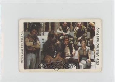 1983 Nellba Star Wars Stjarnornas Krig - [Base] #269 - Lando Calrissian, Han Solo, Princess Leia Organa, Chewbacca [Poor to Fair]