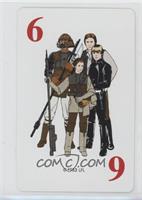 Lando Calrissian, Han Solo, Princess Leia Organa, Luke Skywalker