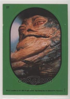 1983 Topps Star Wars: Return of the Jedi - Stickers #27.1 - Jabba The Hutt (Green)