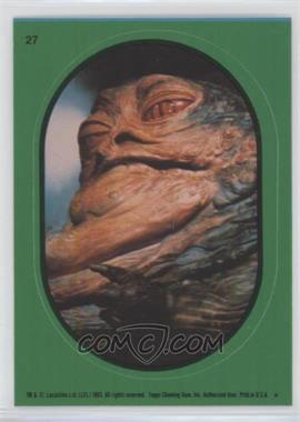 1983 Topps Star Wars: Return of the Jedi - Stickers #27.1 - Jabba The Hutt (Green)