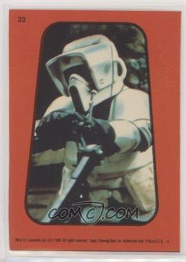 1983 Topps Star Wars: Return of the Jedi - Stickers #33.2 - Imperial Biker Scout (Orange)