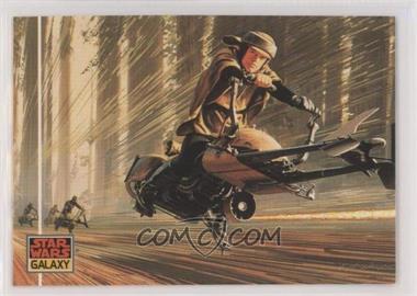 1993 Topps Star Wars Galaxy - [Base] #45 - The Design of Star Wars - The Speeder Bike Chase