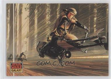 1993 Topps Star Wars Galaxy - [Base] #45 - The Design of Star Wars - The Speeder Bike Chase