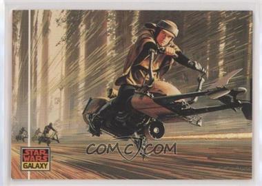 1993 Topps Star Wars Galaxy - [Base] #45 - The Design of Star Wars - The Speeder Bike Chase