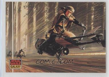 1993 Topps Star Wars Galaxy - [Base] #45 - The Design of Star Wars - The Speeder Bike Chase