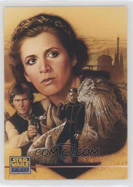 1995 Topps Star Wars Galaxy Series 3 - Promos #000 - Princess Leia Organa, Han Solo, Jabba The Hutt