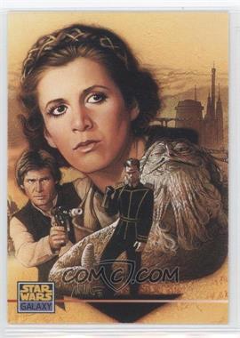 1995 Topps Star Wars Galaxy Series 3 - Promos #000 - Princess Leia Organa, Han Solo, Jabba The Hutt