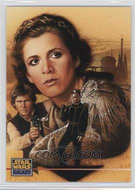 1995 Topps Star Wars Galaxy Series 3 - Promos #000 - Princess Leia Organa, Han Solo, Jabba The Hutt