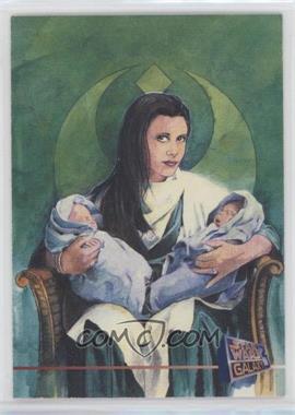 1995 Topps Star Wars Galaxy Series 3 - Promos #P7 - Leia Organa, Jacen Solo, Jania Solo