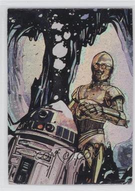 1996 Topps Finest Star Wars - Matrix #2 - C-3PO & R2-D2