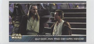 1999 Topps Star Wars Episode 1 Widevision Hallmark Expressions - [Base] #H3 - Qui-Gon Jinn and Obi-Wan Kenobi