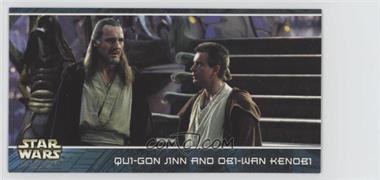 1999 Topps Star Wars Episode 1 Widevision Hallmark Expressions - [Base] #H3 - Qui-Gon Jinn and Obi-Wan Kenobi [EX to NM]