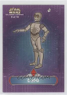 2004 Topps Star Wars: Clone Wars - Die-Cut Stickers #9 - C-3PO